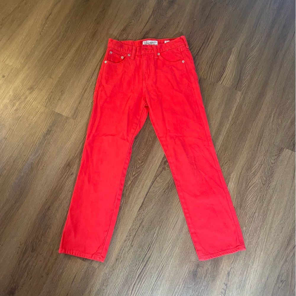 Lucky Brand Red straight denim jeans